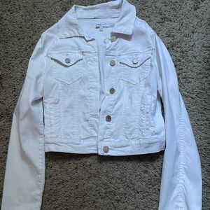Women’s white mini jacket, Jean jacket, size small